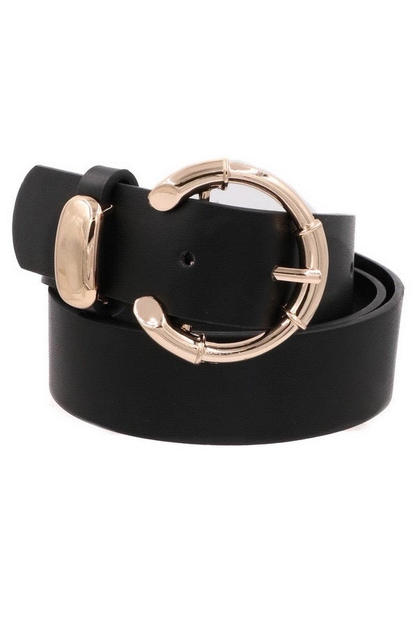 Faux leather belt