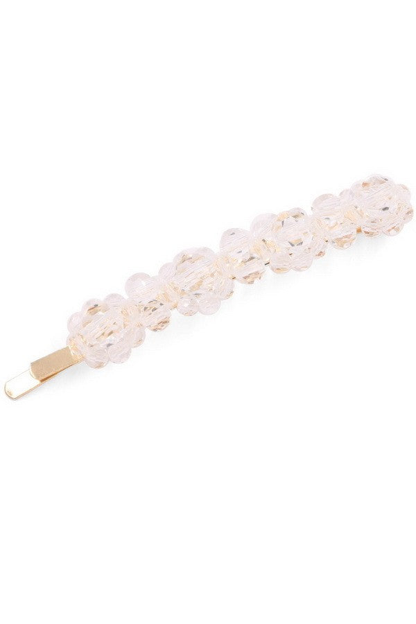 Glass bead floral pin