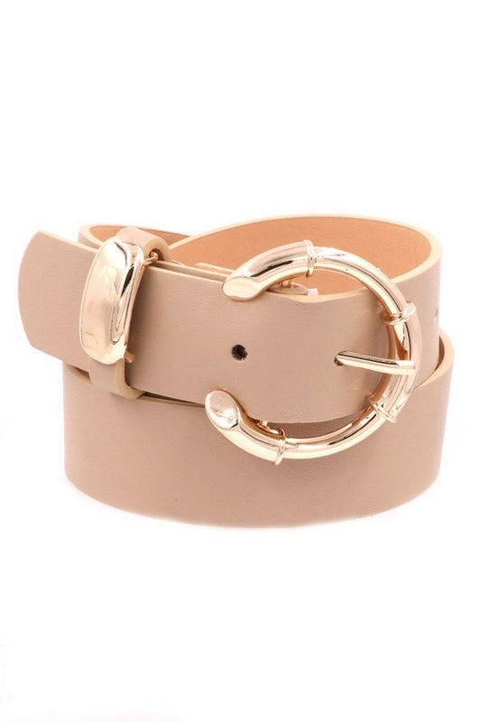 Faux leather belt